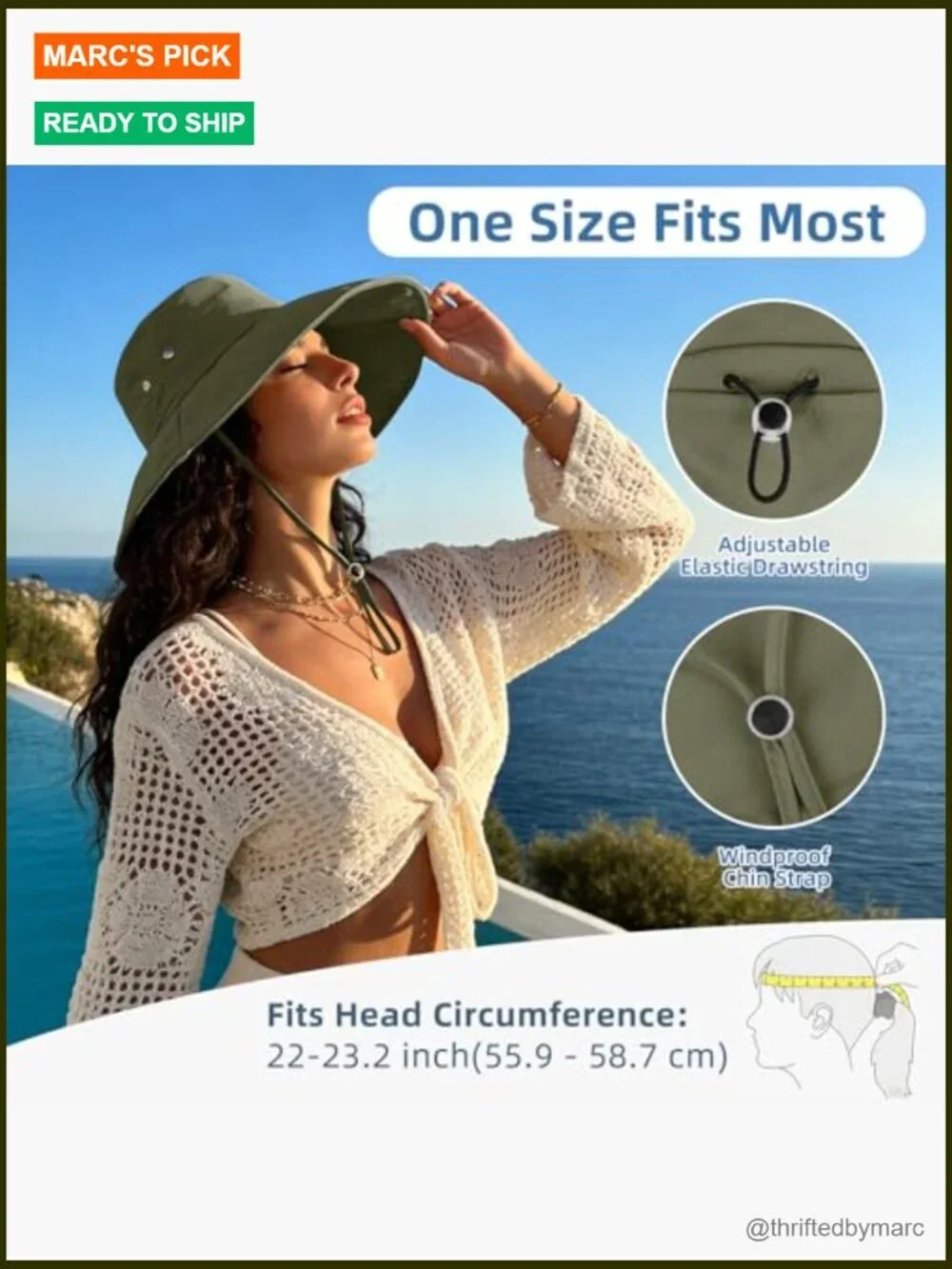 UPF 50 Sun Hat Ponytail Friendly Packable Bucket Hat Fishing Beach Gardening